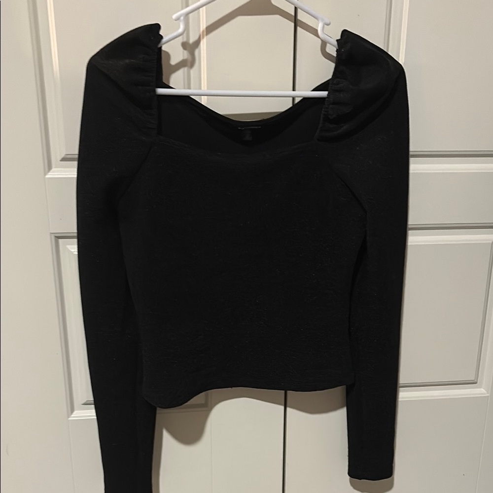 Express Black Long Sleeve Top